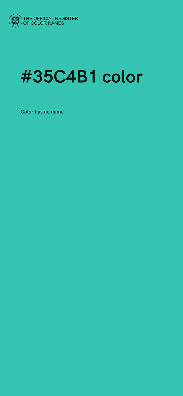 #35C4B1 color image