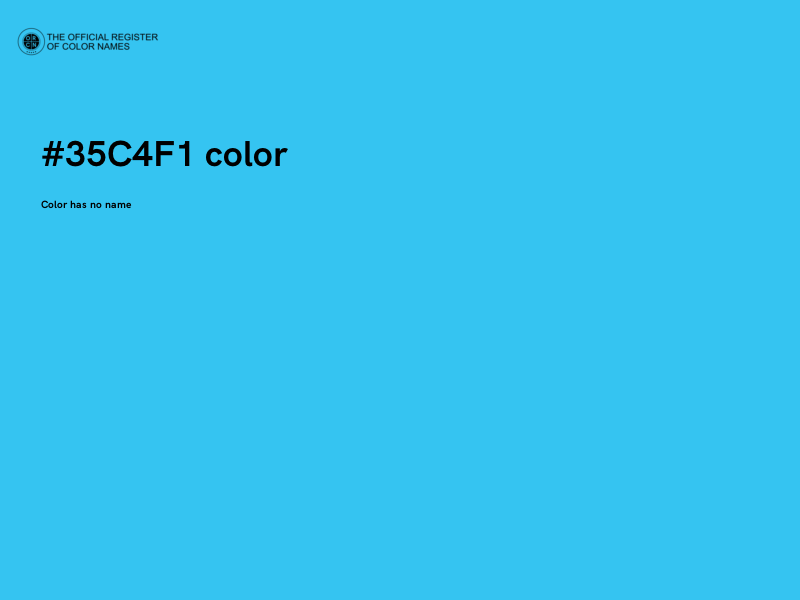 #35C4F1 color image