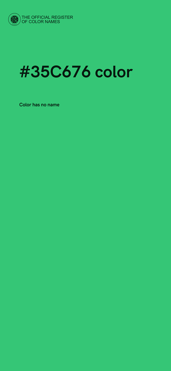 #35C676 color image