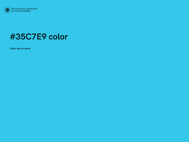 #35C7E9 color image