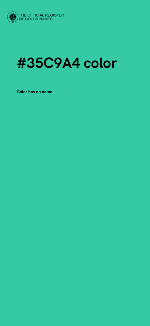 #35C9A4 color image
