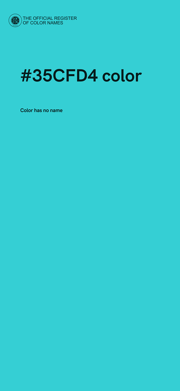 #35CFD4 color image