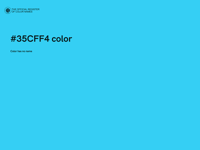 #35CFF4 color image