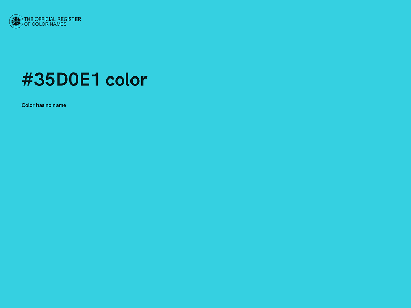 #35D0E1 color image