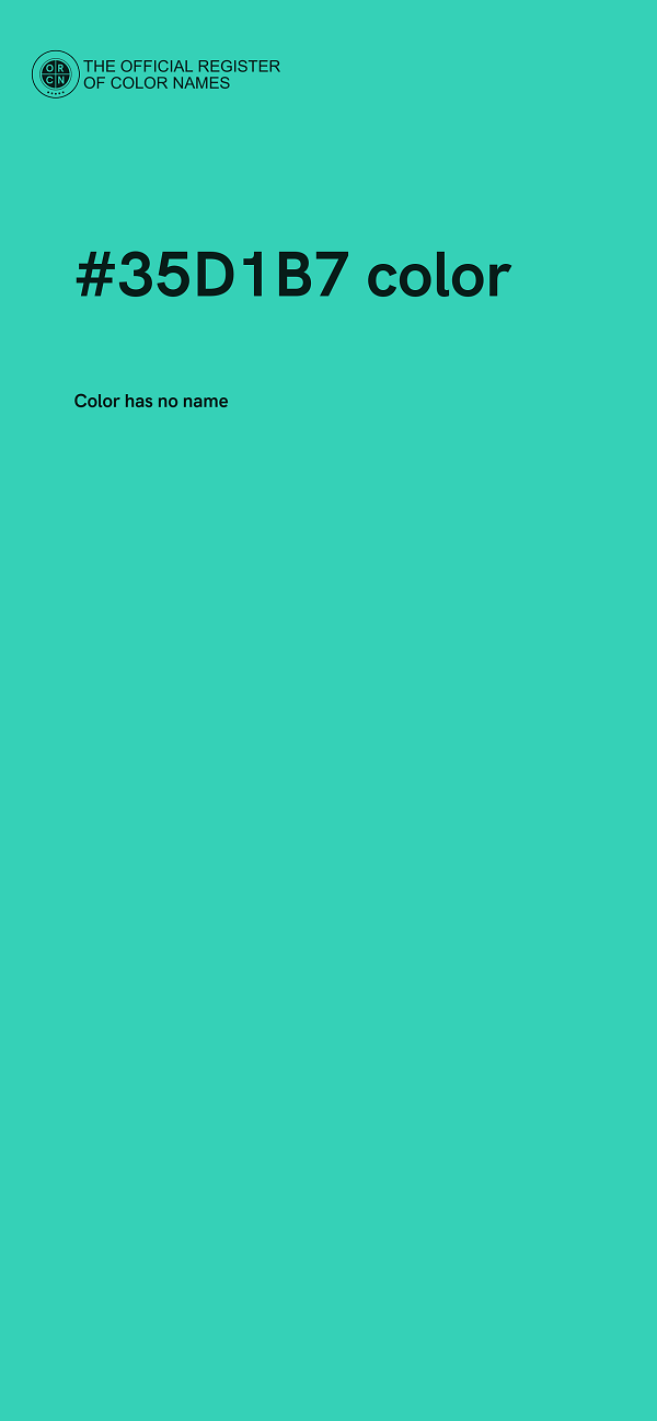 #35D1B7 color image