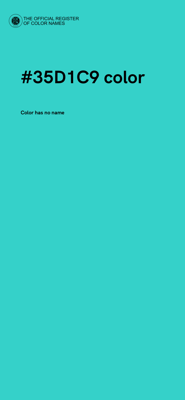 #35D1C9 color image