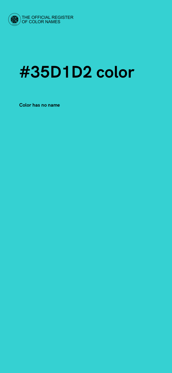 #35D1D2 color image