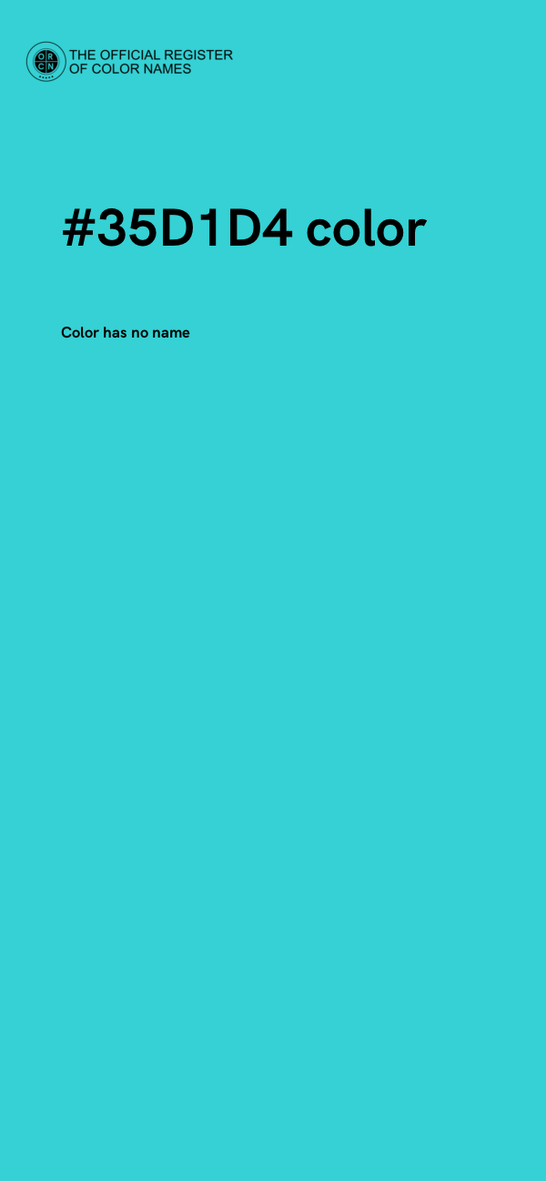 #35D1D4 color image