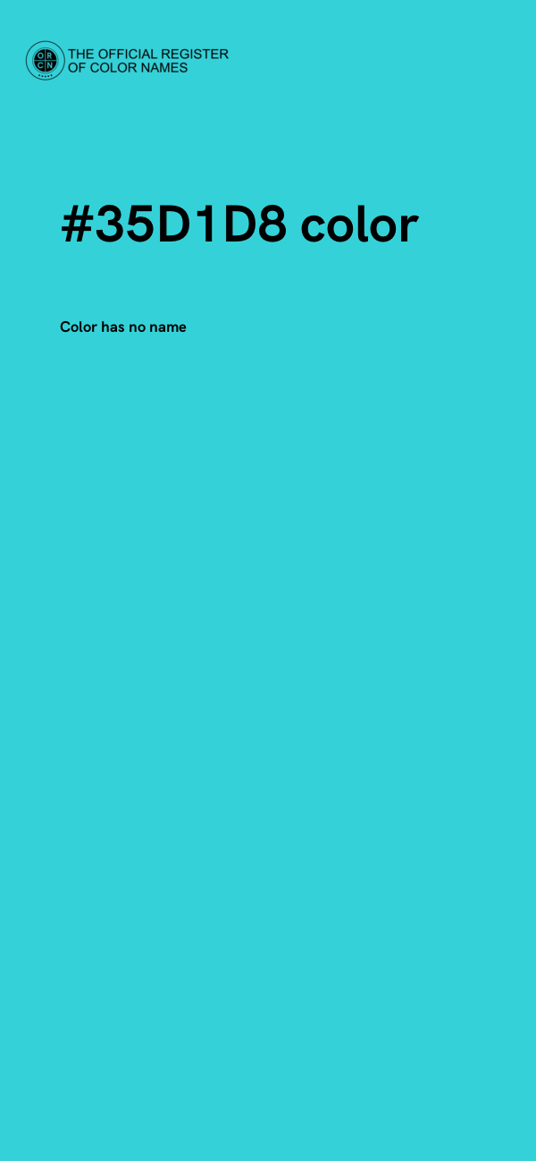 #35D1D8 color image