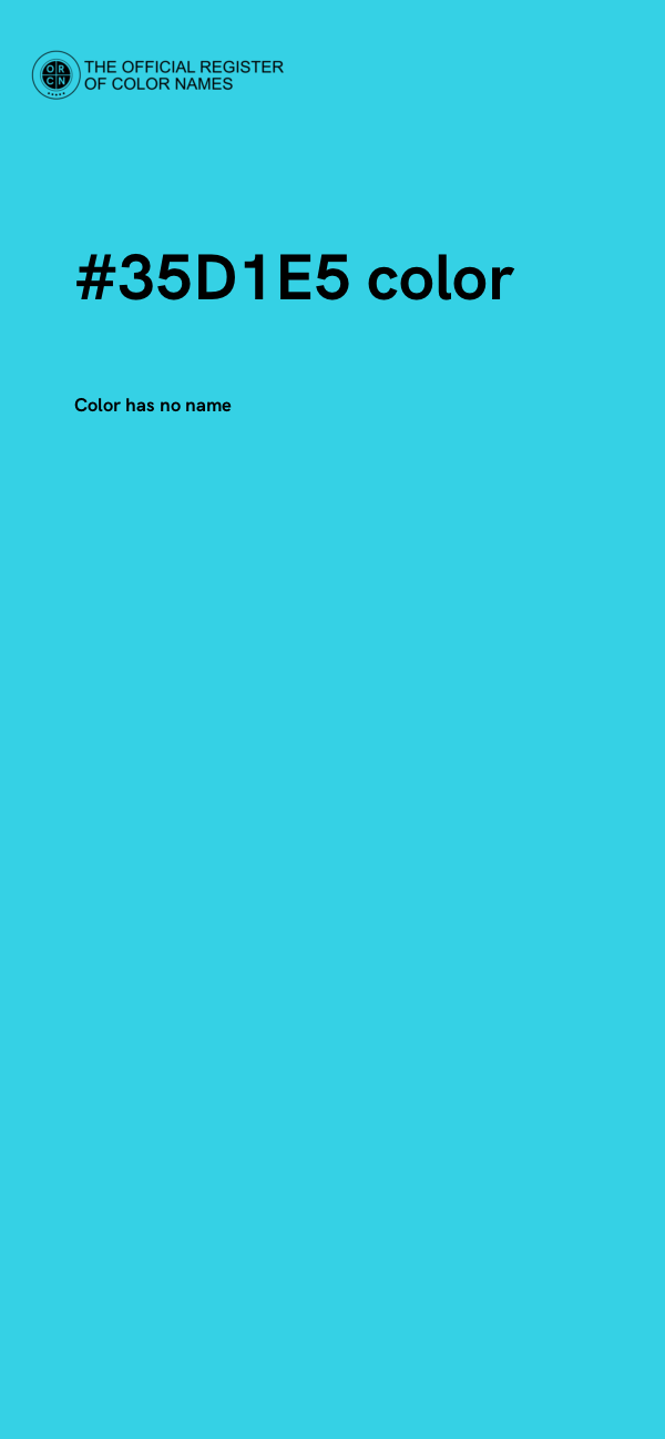 #35D1E5 color image