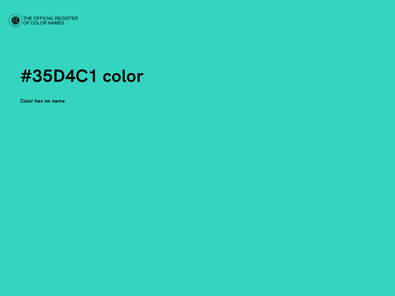 #35D4C1 color image