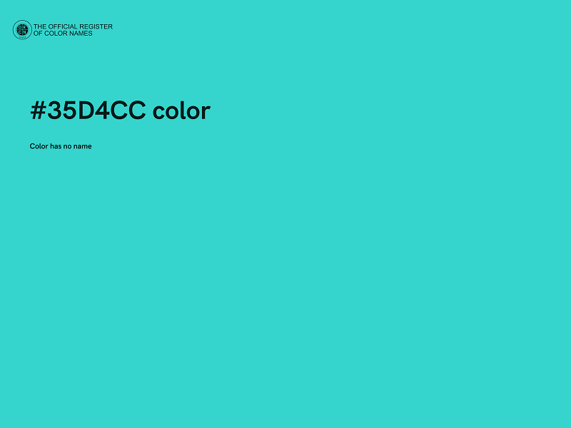 #35D4CC color image