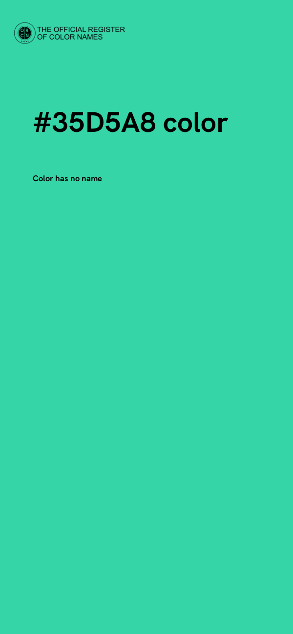 #35D5A8 color image