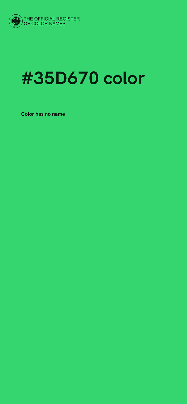 #35D670 color image