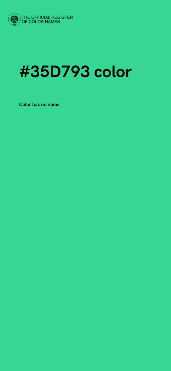 #35D793 color image