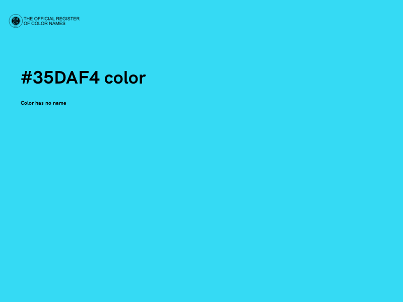 #35DAF4 color image