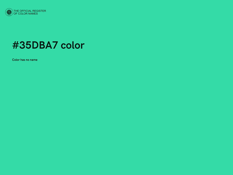 #35DBA7 color image