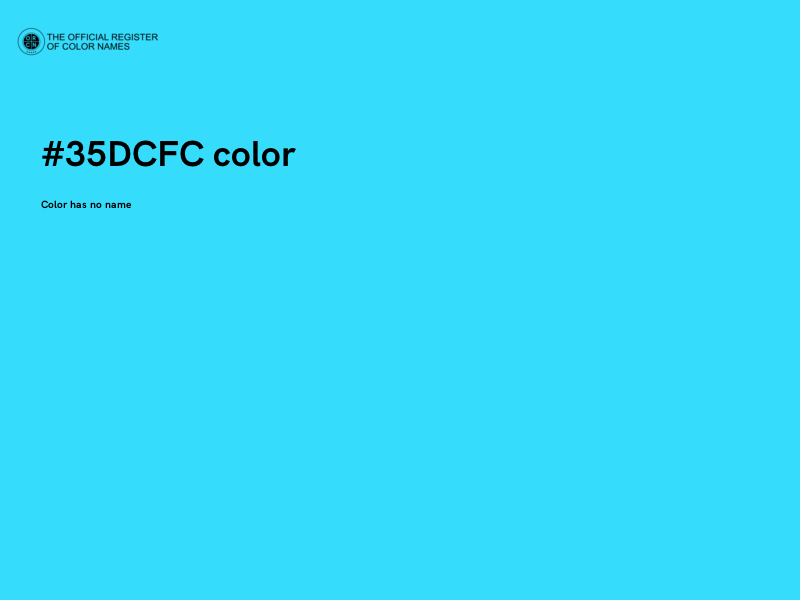 #35DCFC color image