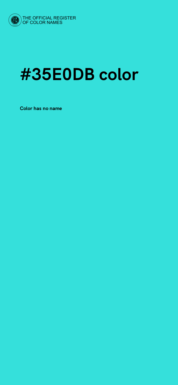 #35E0DB color image