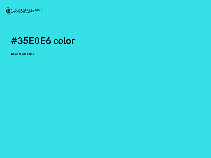 #35E0E6 color image