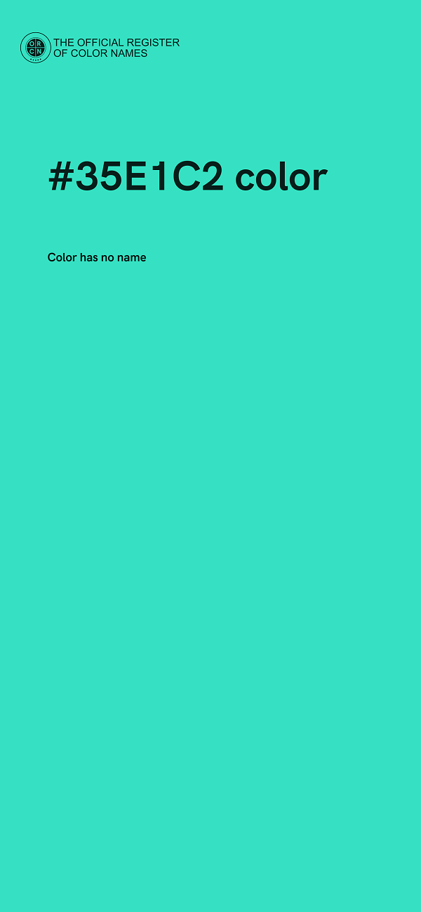 #35E1C2 color image