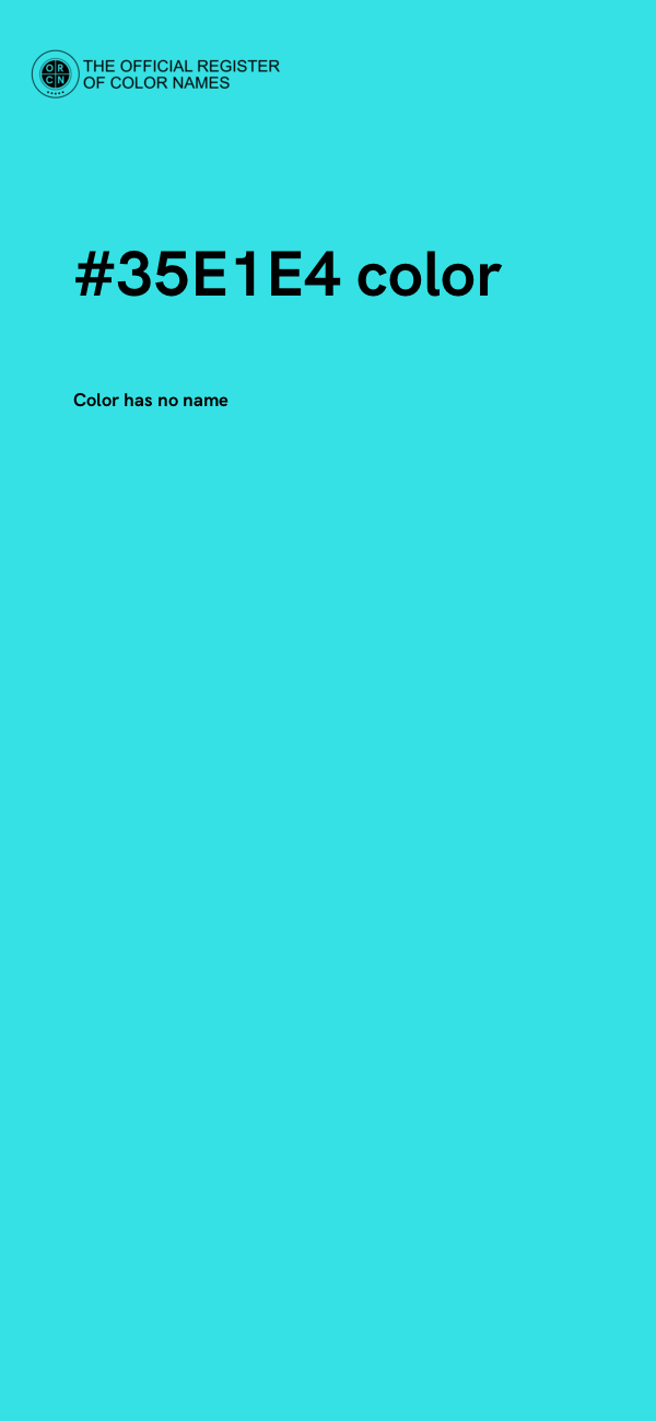 #35E1E4 color image