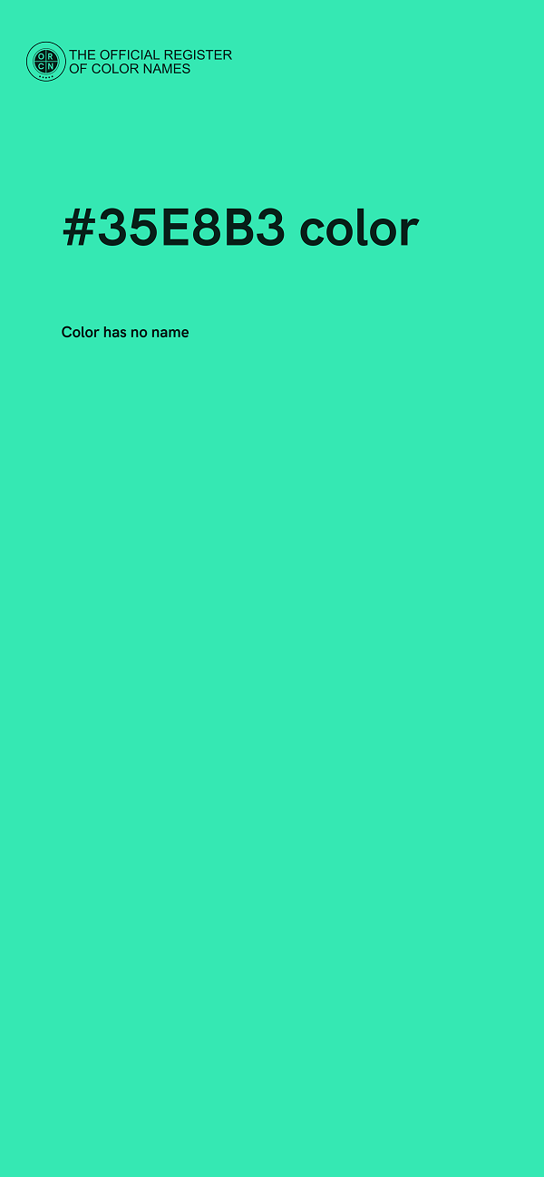 #35E8B3 color image