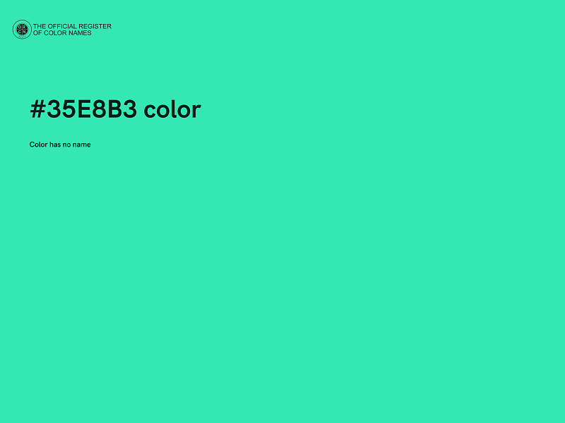 #35E8B3 color image