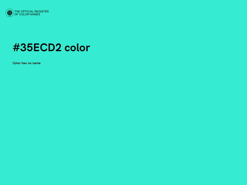 #35ECD2 color image