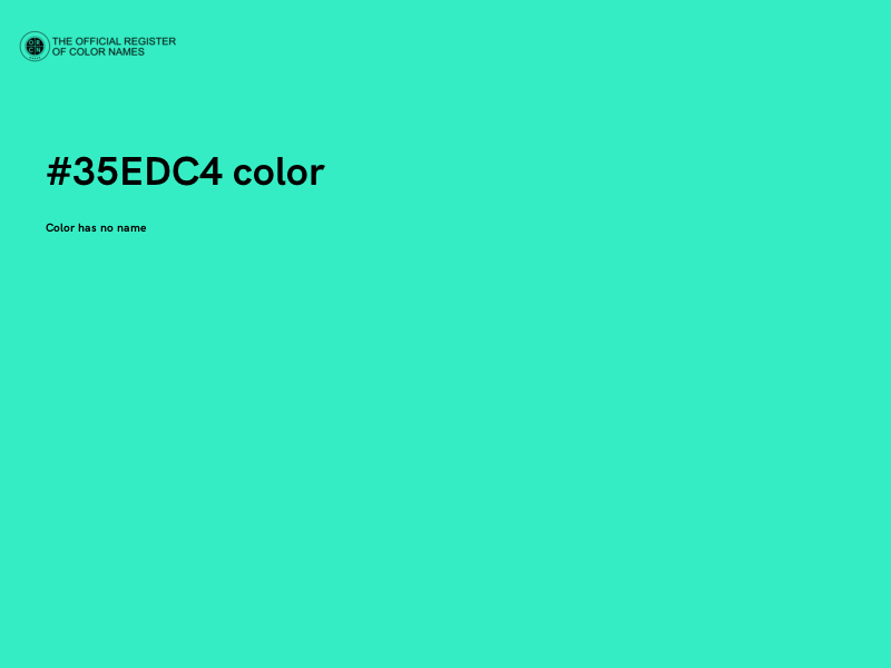 #35EDC4 color image