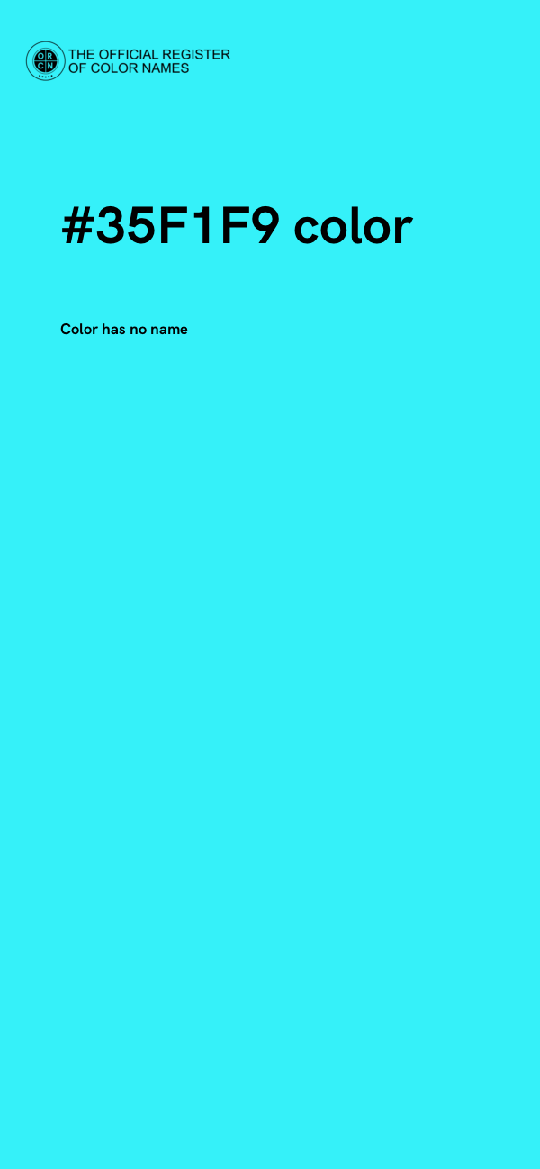 #35F1F9 color image