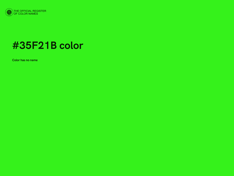 #35F21B color image