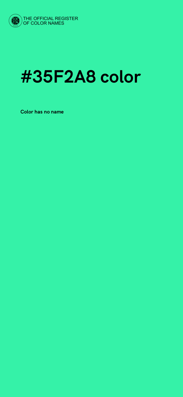 #35F2A8 color image