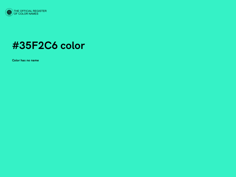 #35F2C6 color image