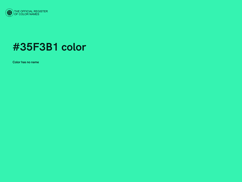 #35F3B1 color image