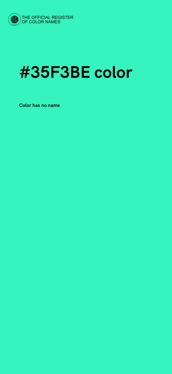 #35F3BE color image