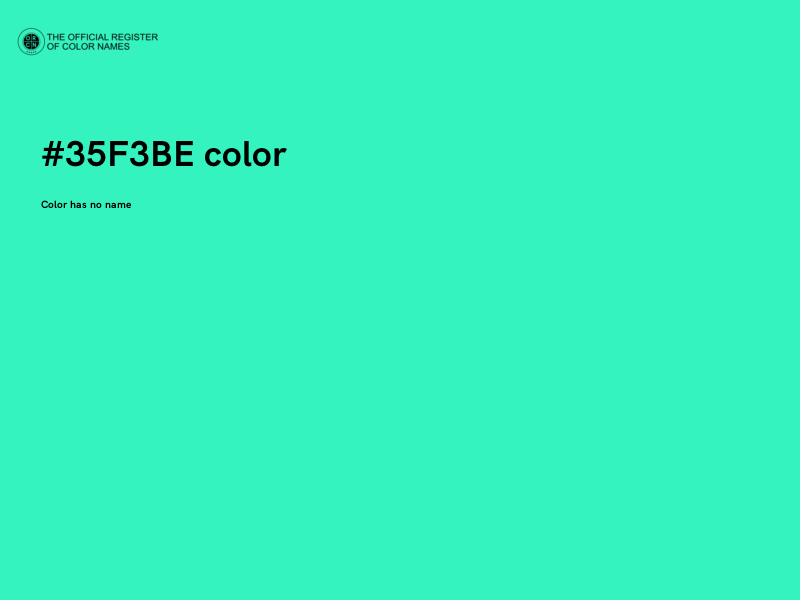 #35F3BE color image