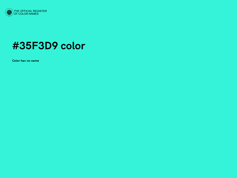 #35F3D9 color image