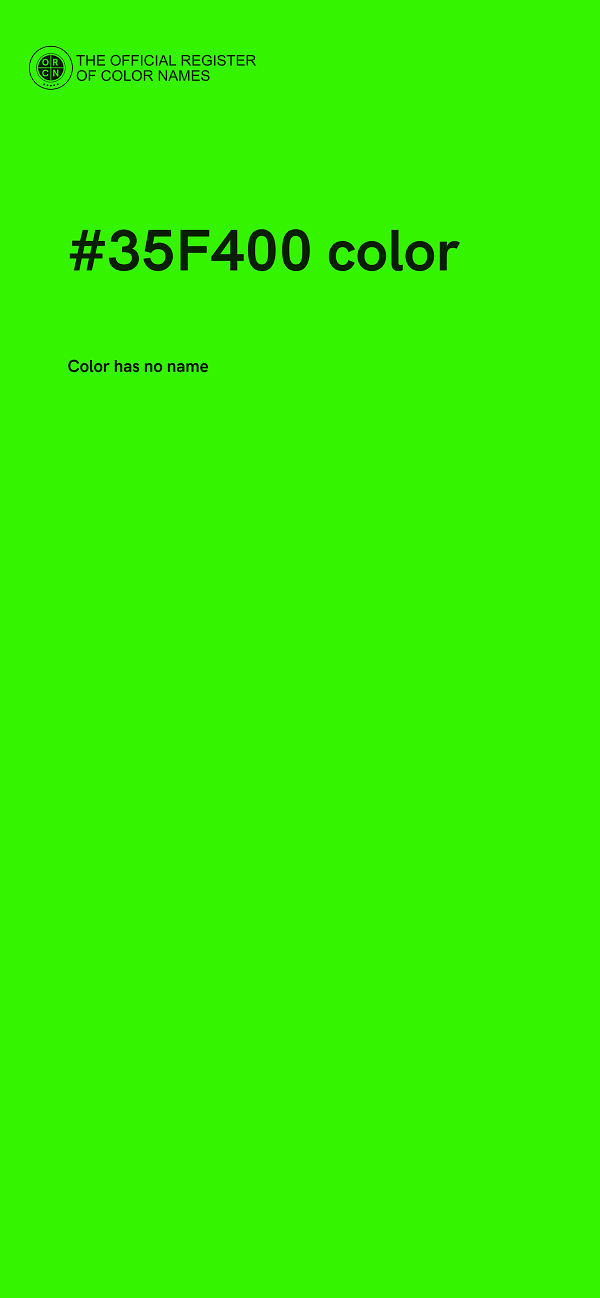 #35F400 color image