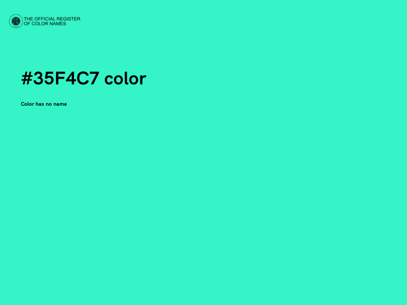 #35F4C7 color image