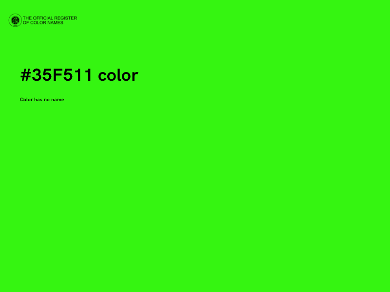 #35F511 color image