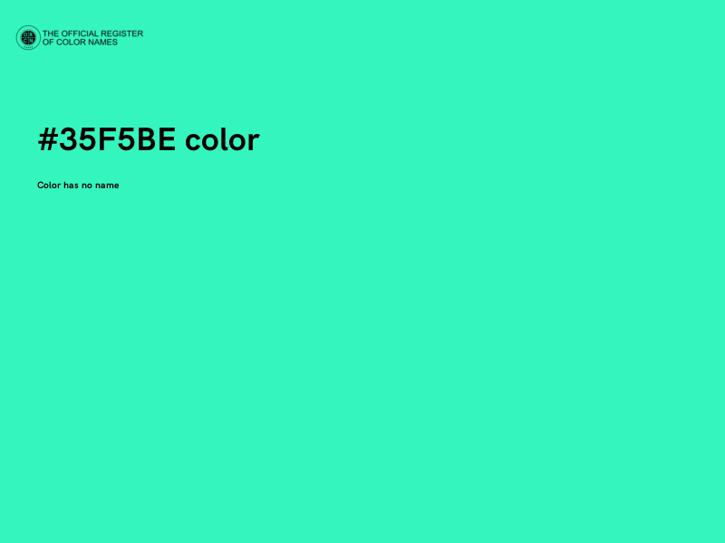 #35F5BE color image
