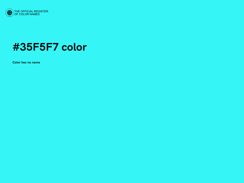 #35F5F7 color image