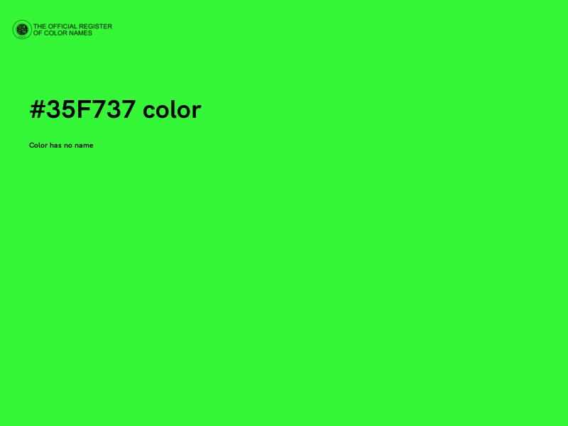 #35F737 color image
