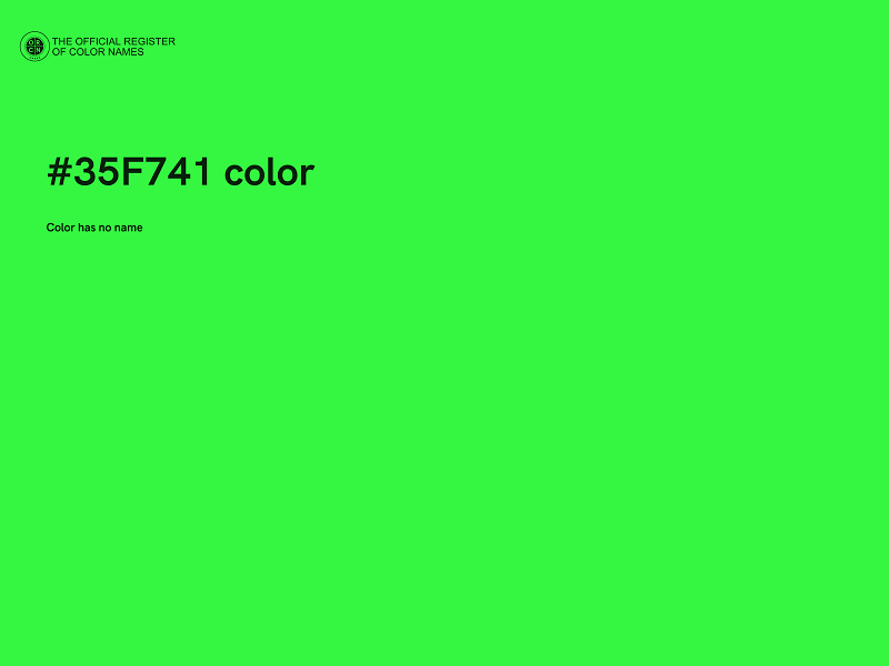 #35F741 color image