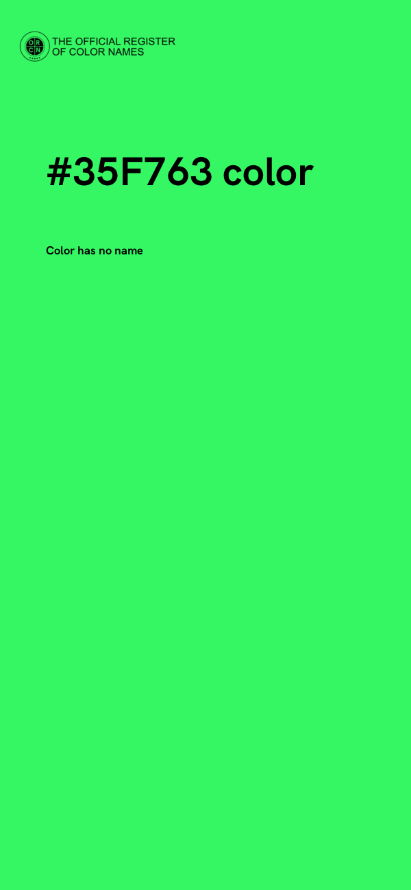 #35F763 color image