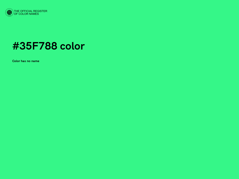 #35F788 color image