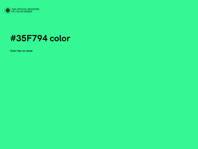 #35F794 color image