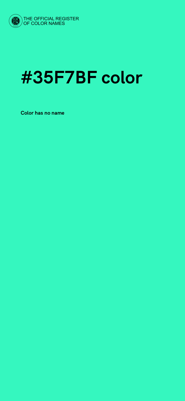 #35F7BF color image