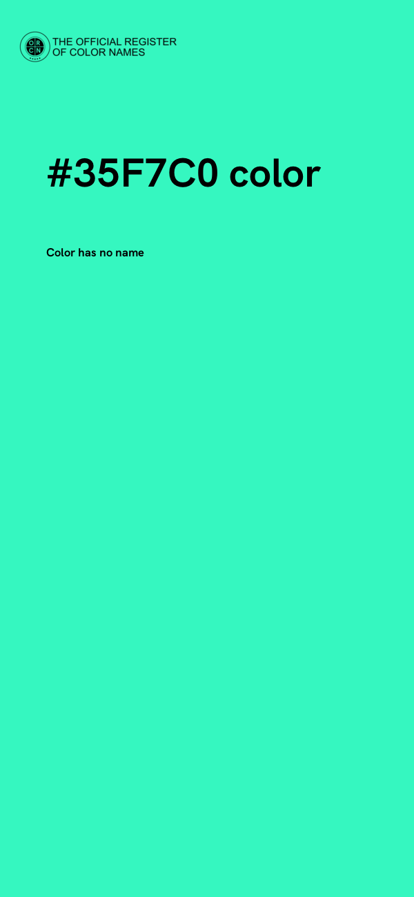 #35F7C0 color image